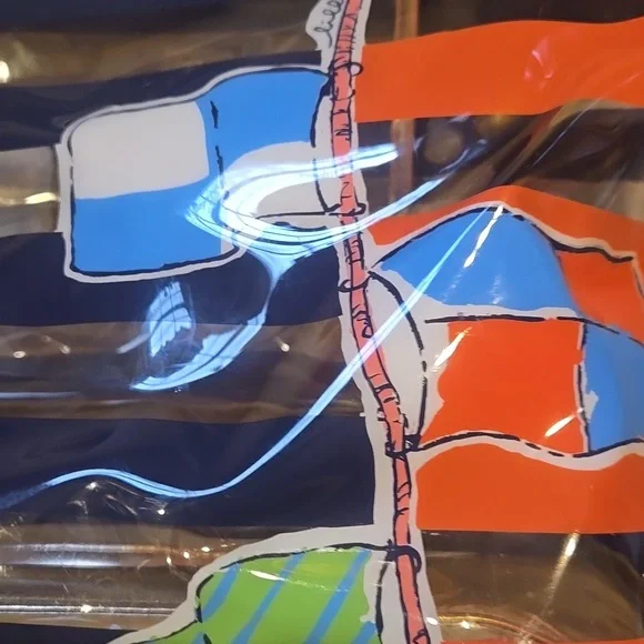 Lilly Pulitzer Shoreline "Raise the Sails" Vinyl Tote Bag - Picture 10 of 14